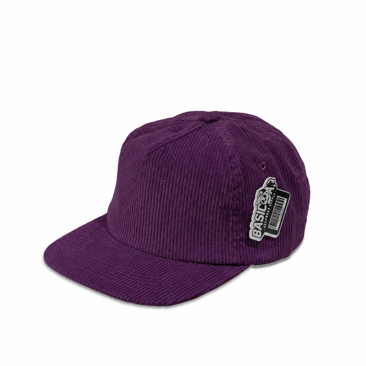 BASIC CAP 5054 Plain 5-Panel Unstructured Full Corduroy Flat Hat