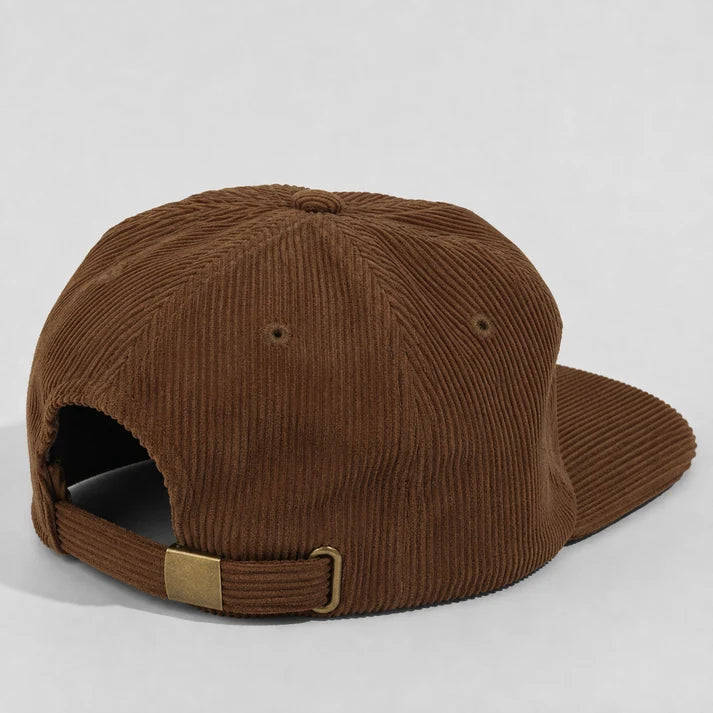 BASIC CAP 5054 Plain 5-Panel Unstructured Full Corduroy Flat Hat
