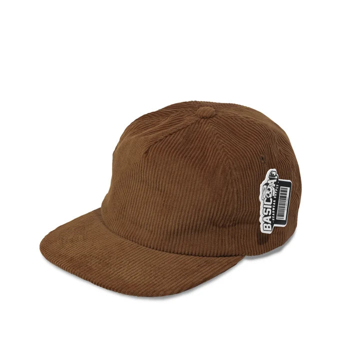 BASIC CAP 5054 Plain 5-Panel Unstructured Full Corduroy Flat Hat