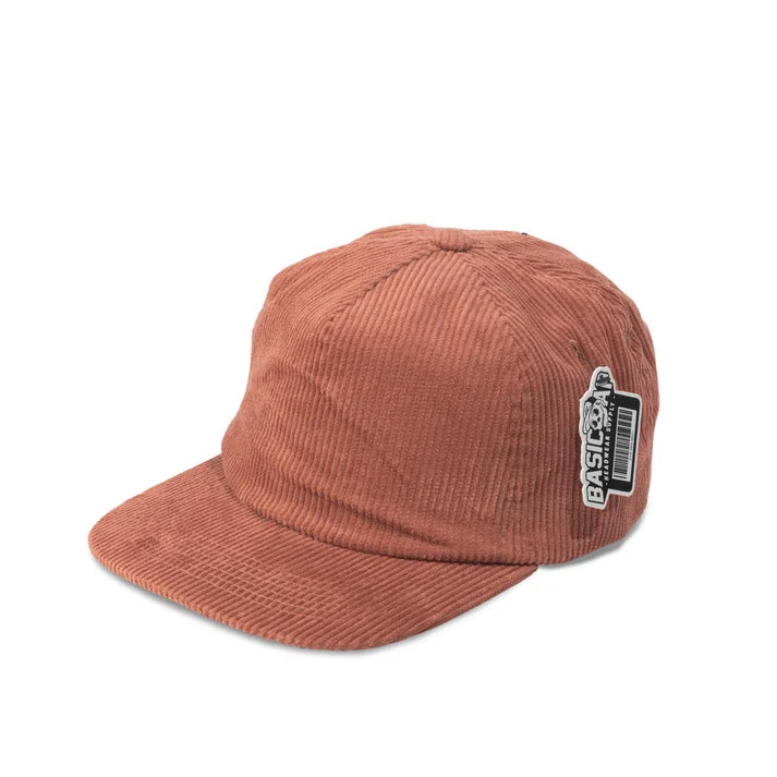 BASIC CAP 5054 Plain 5-Panel Unstructured Full Corduroy Flat Hat