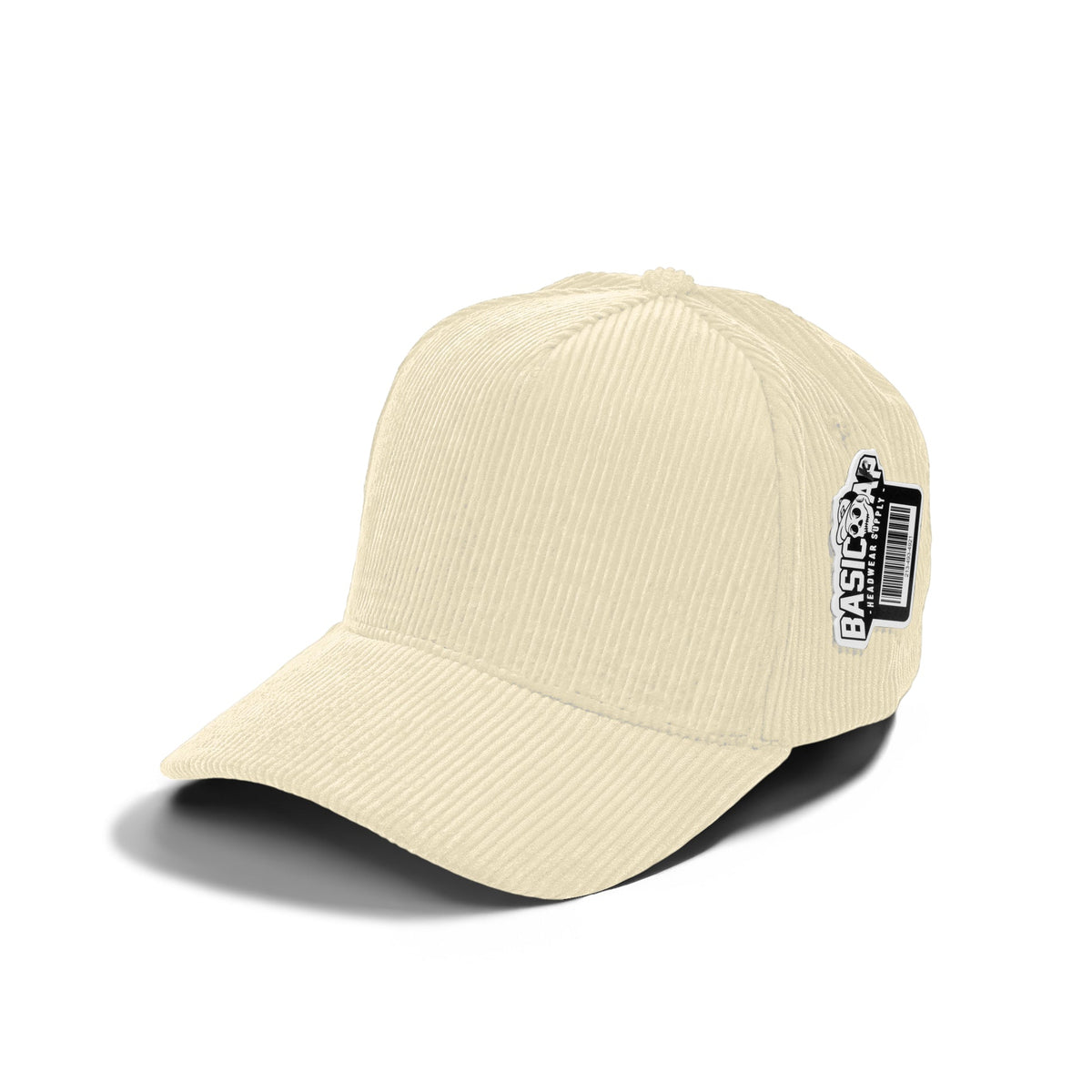 Basic Cap 5008 full corduroy curved-bill hat - Cream