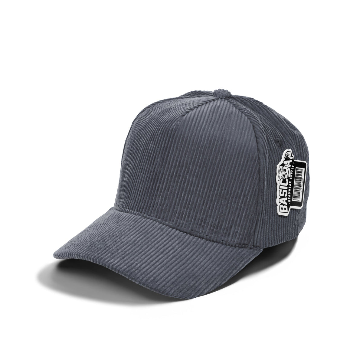 Basic Cap 5008 full corduroy curved-bill hat - Dark Grey
