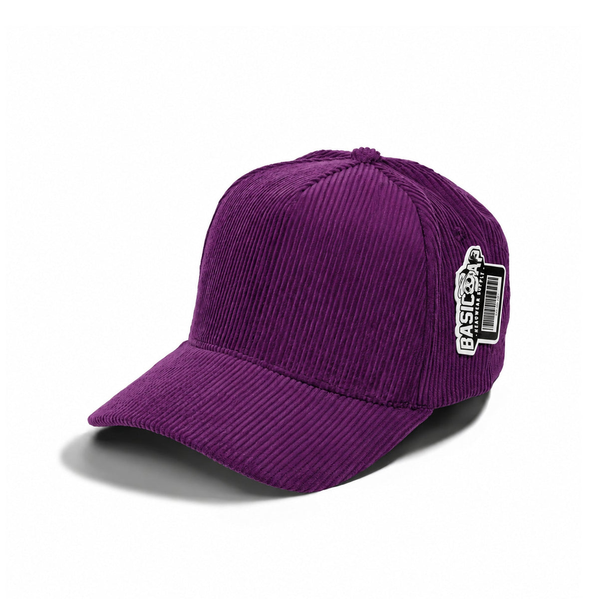 Basic Cap 5008 full corduroy curved-bill hat - Purple