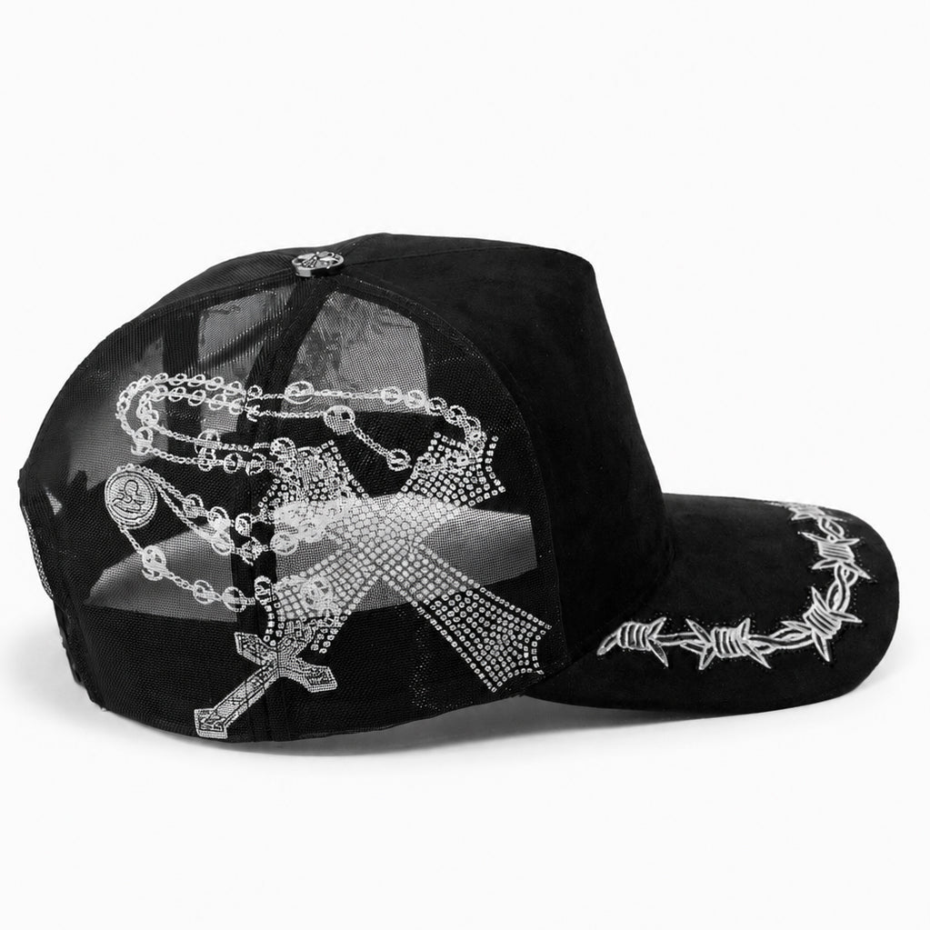 Basic Cap 5030 Jesus Face mesh snapback - Black - view 2