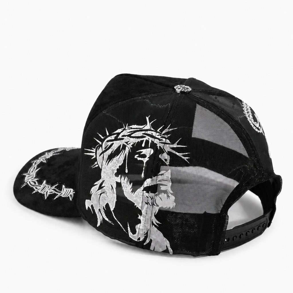 Basic Cap 5030 Jesus Face mesh snapback - Black - view 3