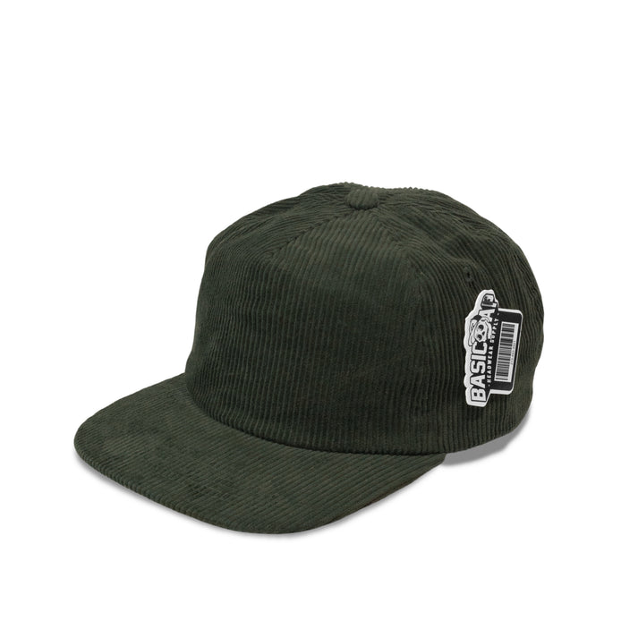 BASIC CAP 5054 Plain 5-Panel Unstructured Full Corduroy Flat Hat