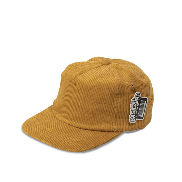 BASIC CAP 5054 Plain 5-Panel Unstructured Full Corduroy Flat Hat