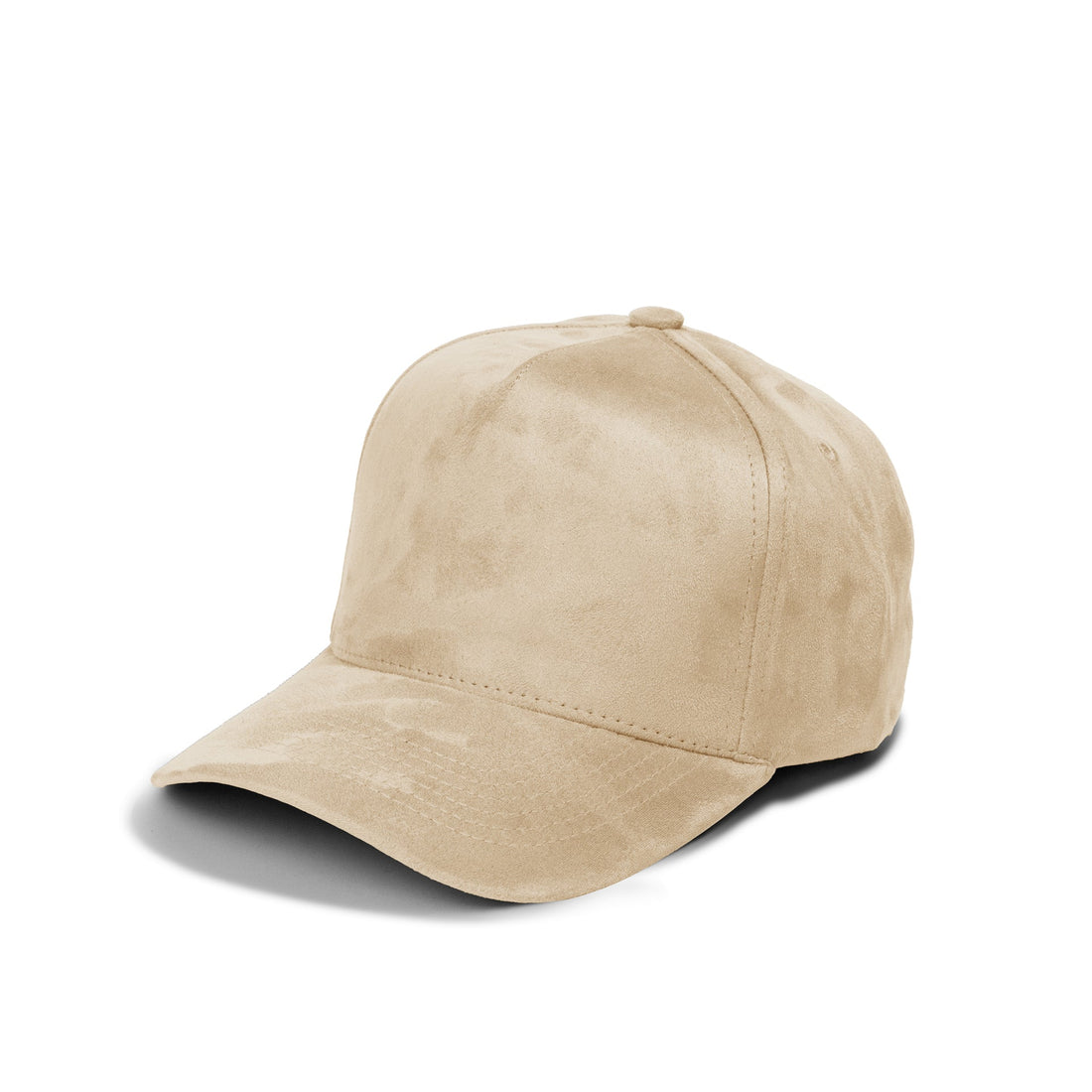 Plain Curve 5Panel Full Suede Hat 5004 in khaki