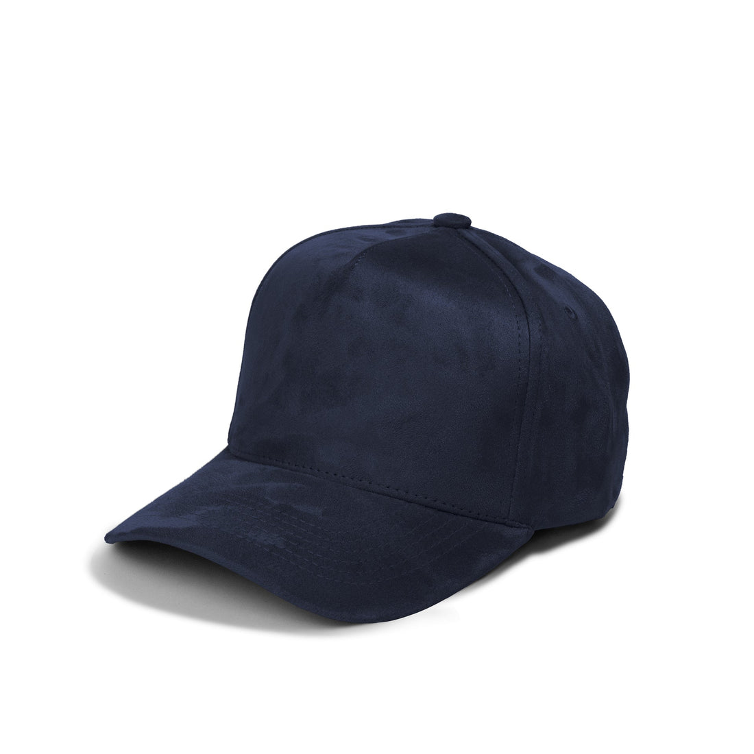 Plain Curve 5Panel Full Suede Hat 5004 in navy