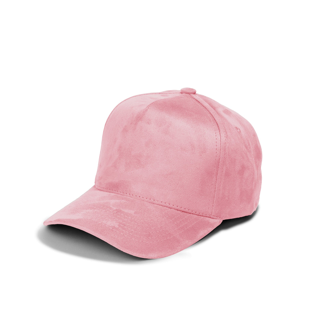 Plain Curve 5Panel Full Suede Hat 5004 in pink