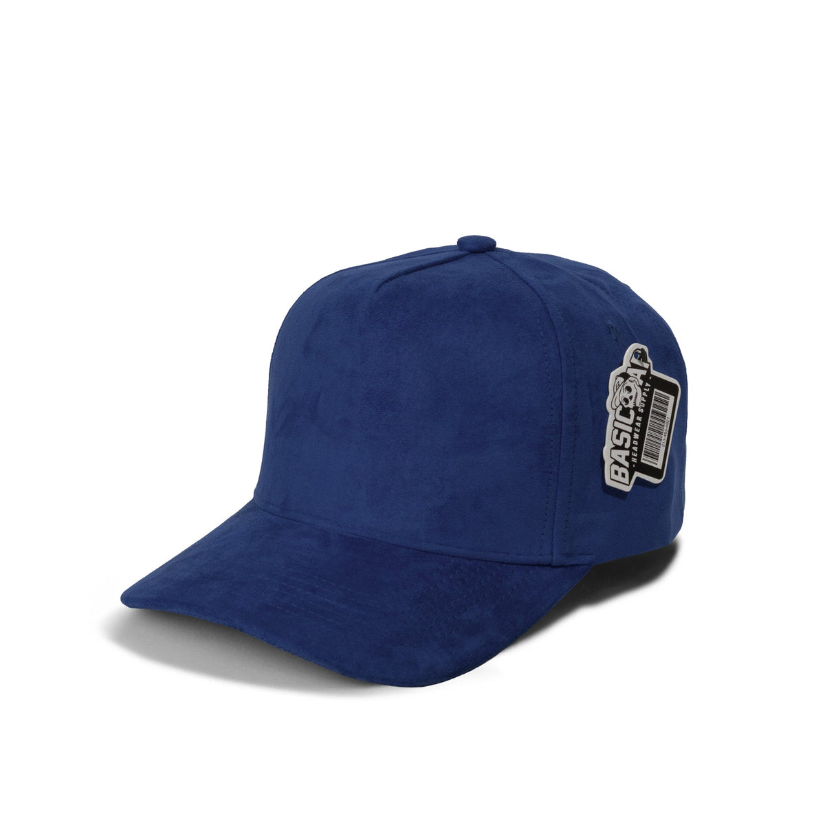 Plain Curve 5Panel Full Suede Hat 5004 in royal